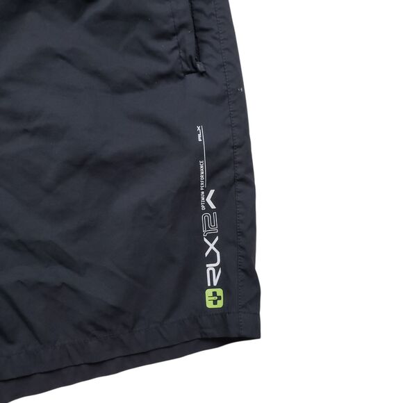 RLX Ralph Lauren Swim Trunks Shorts Mens Large Black Perfomance Drawstring - Picture 3 of 7